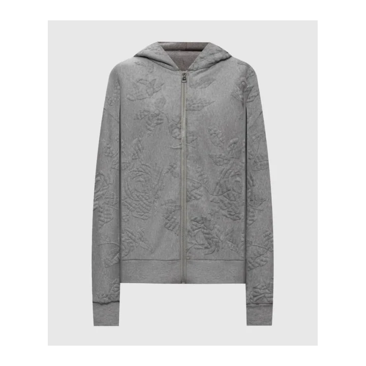 Ermanno Scervino Life Серая спортивная куртка с вышивкой D494M600HKS