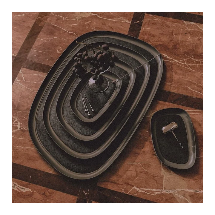 Прямокутний алюмінієвий піднос Giobagnara × Kelly Wearstler Maris
