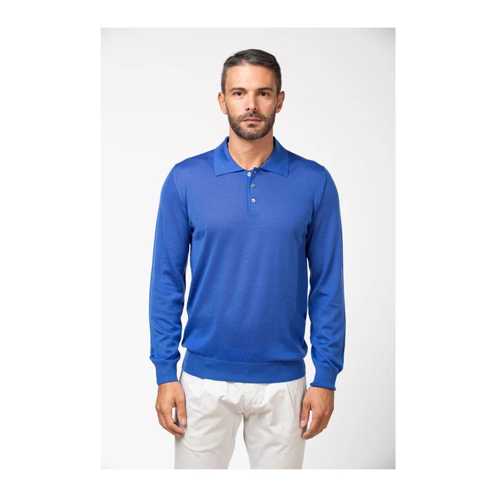 Кашемировое поло Pashmere WU92-010 Blue Royal — WU92-010_S