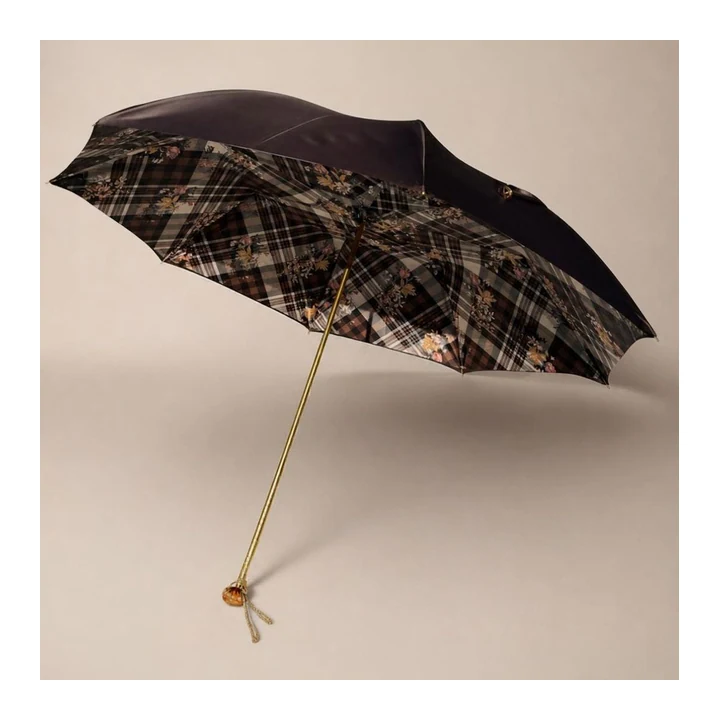 Зонт-трость Pasotti Brown Check × Amber — 189 brown custom