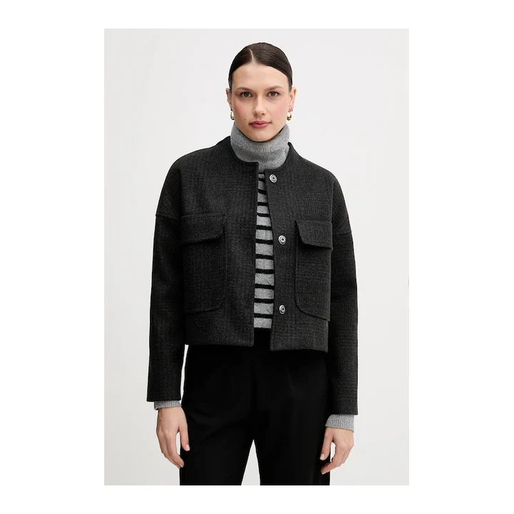 Зелёная куртка Sandro Ferrone S23YBFBRUCE oversize