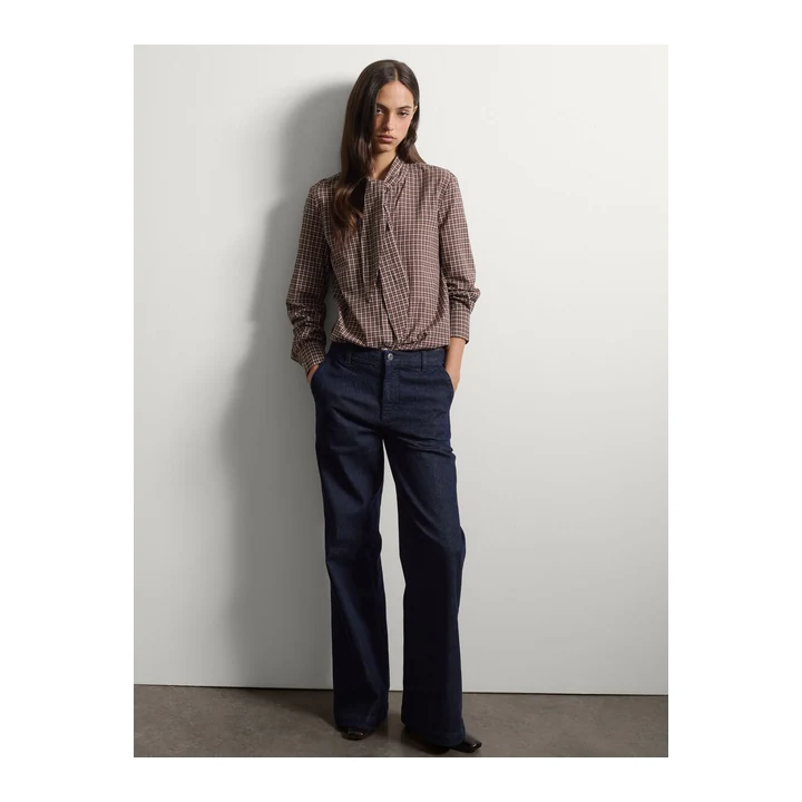 Синие джинсы wide leg Stefanel 003572042