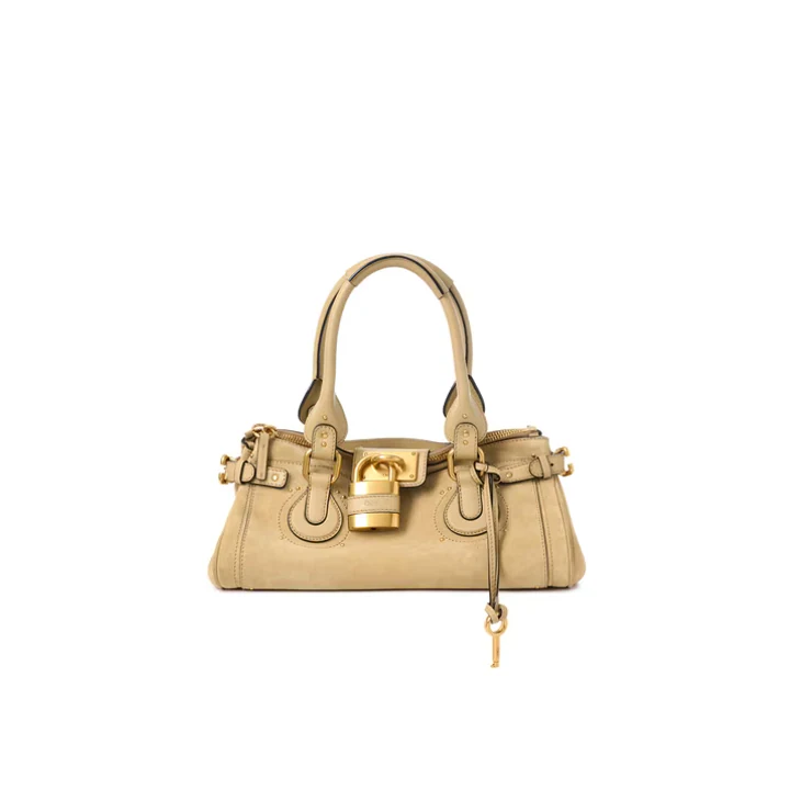Замшевая сумка Chloé Paddington — Beige
