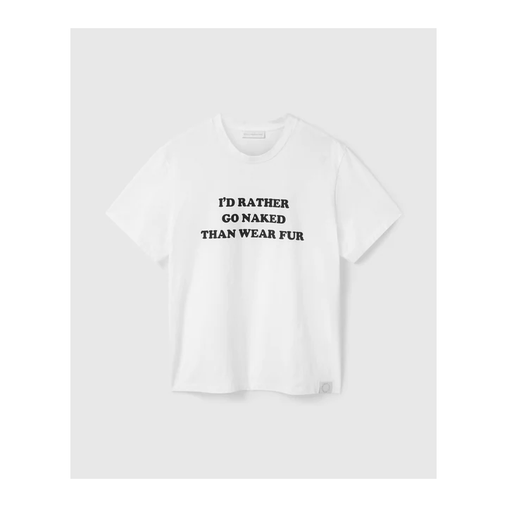 Футболка Stella McCartney Rather Go Naked Slogan