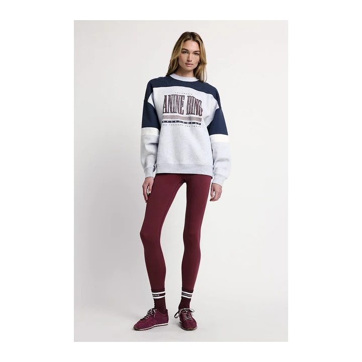 Свитшот ANINE BING Miles Sport Colorblock — Heather Grey