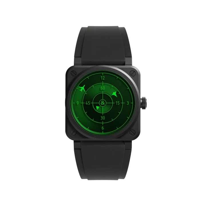 Часы Bell & Ross BR-03 Green Radar Ceramic — BR03A-GRDR-CE/SRB-S