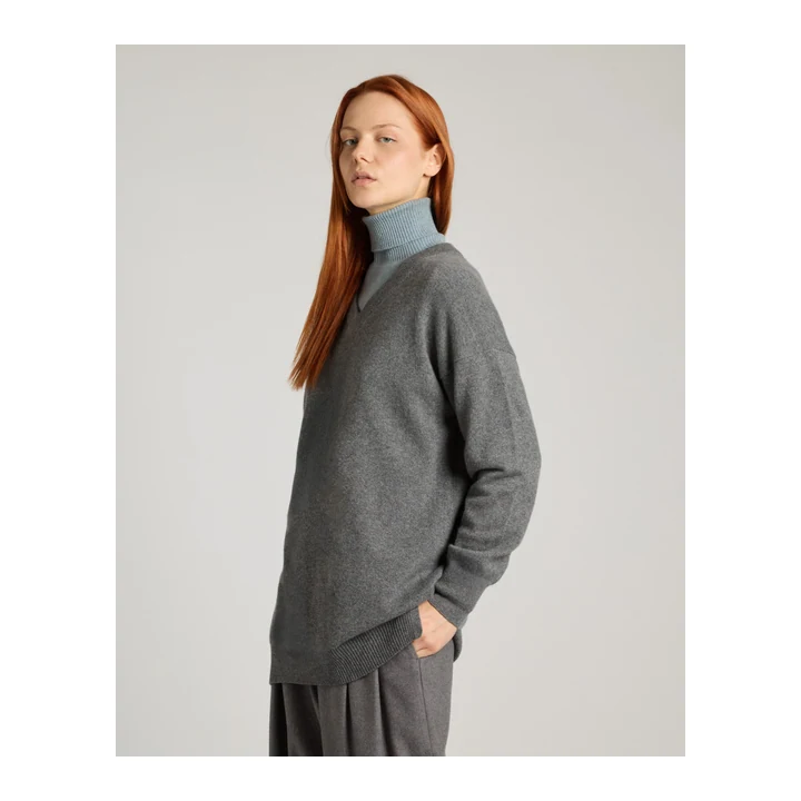 Джемпер COLOMBO Oversized V-neck из Kid Cashmere