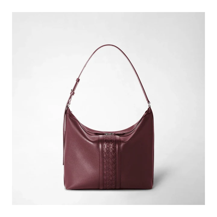 Сумка Serapian Ani Shoulder из кожи Cachemire и плетения Mosaico