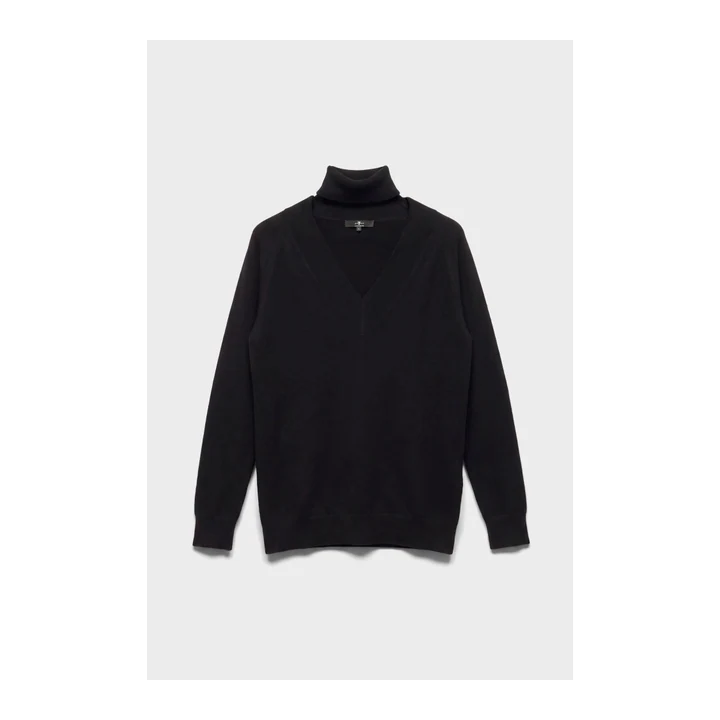 Кашемировый джемпер 7 For All Mankind Large Rib V Neck