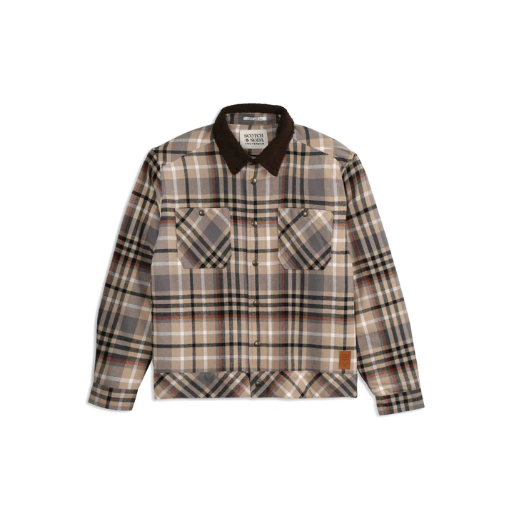 Фланелевая куртка Scotch & Soda Eisenhower с подкладкой шерпа