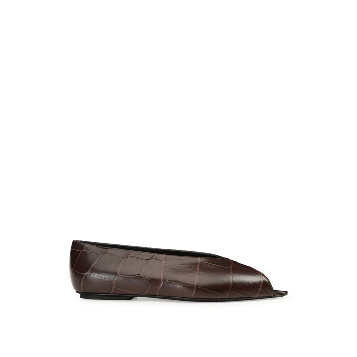 Балетки Sergio Rossi Beak Peep Toe