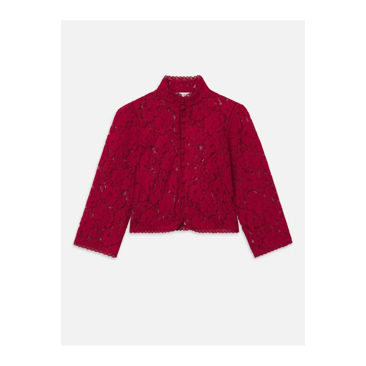 Кружевной топ FRAME The Lace Salon Deep Ruby