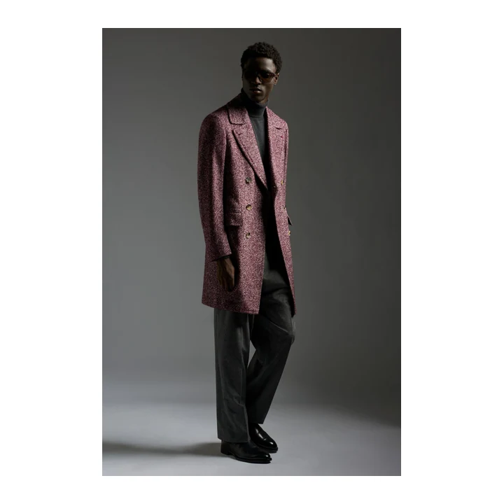 Двубортное пальто ISAIA Cashsilk Bouclé Marshall