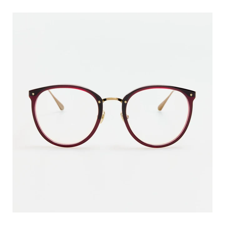 Оптическая оправа Linda Farrow Calthorpe Optical in Antique Gold and Burgundy