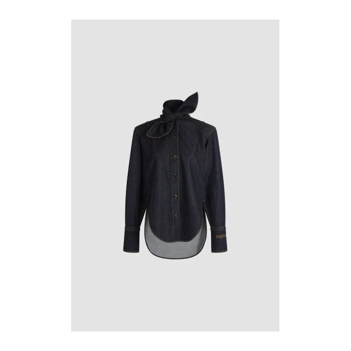 Джинсовая рубашка Patou Tied-Collar