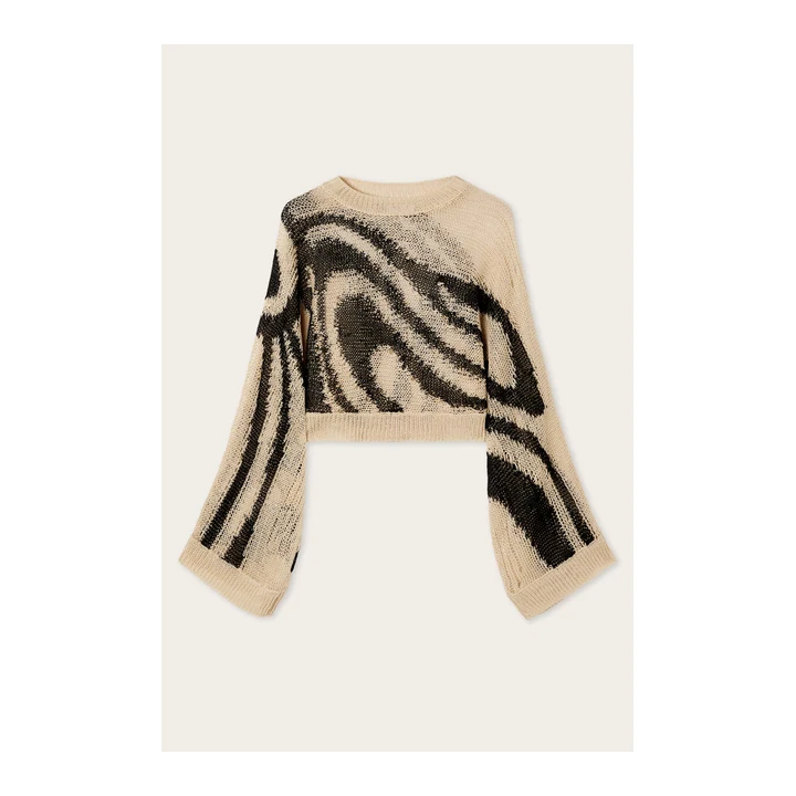 Льняной джемпер PUCCI Maglia in Lino in Stampa Marmo