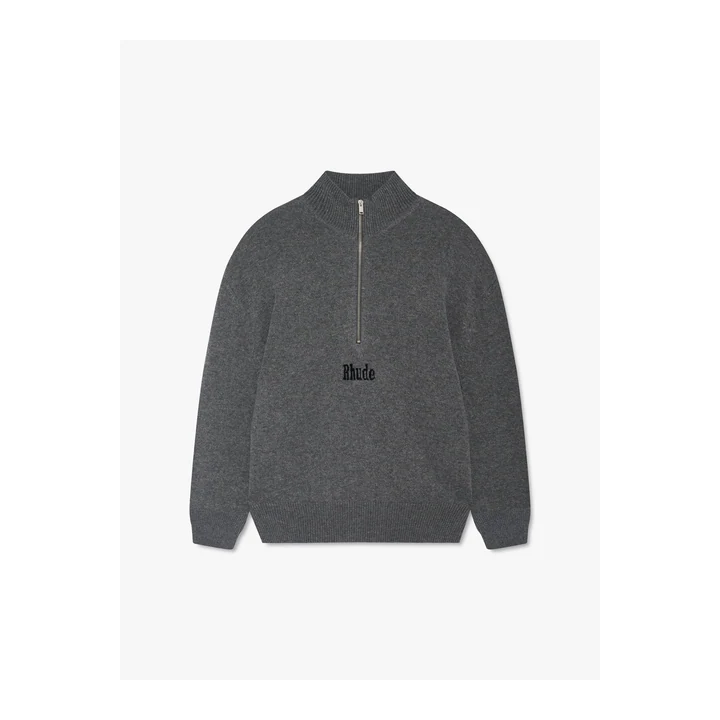 Трикотажный пуловер Rhude QUARTER ZIP KNIT TOP