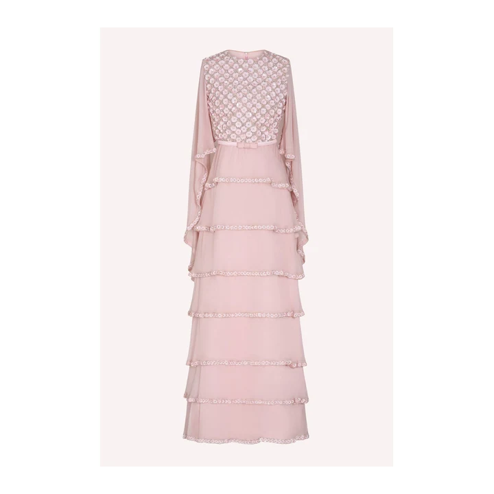 Вечернее платье Richard Quinn AW26 Look 14 - Pink Ruffle Gown