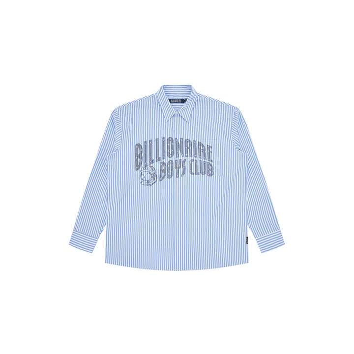 Рубашка Billionaire Boys Club Rhinestone Arch Logo Striped Shirt