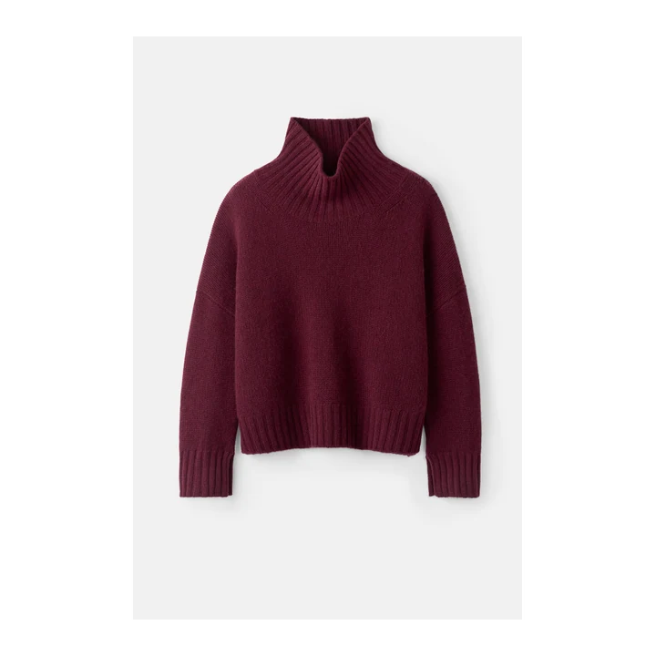 Бордовый свитер Girlfriend Turtleneck