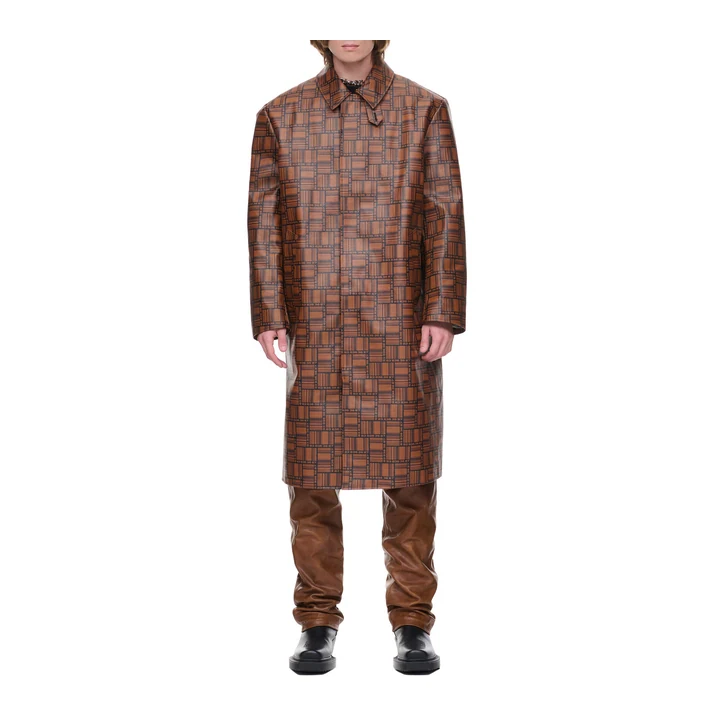 Пальто VTMNTS Barcode Monogram Coat (VL14CO260X-BLACK-BROWN)