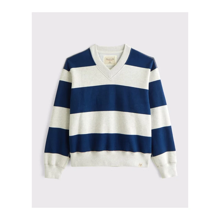 Світшот Abercrombie & Fitch Heritage Heavyweight V-Neck