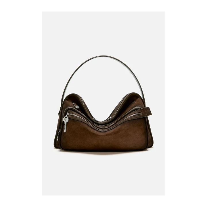 Сумка Acne Studios Camero Camera Suede Wax — Dark Brown