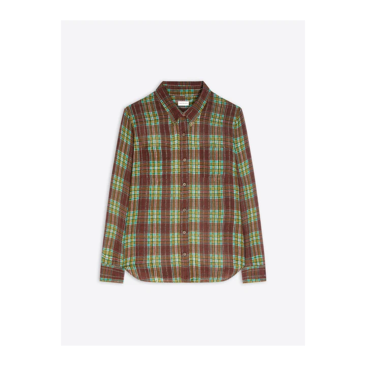 Свободная рубашка Dries Van Noten с люрексом