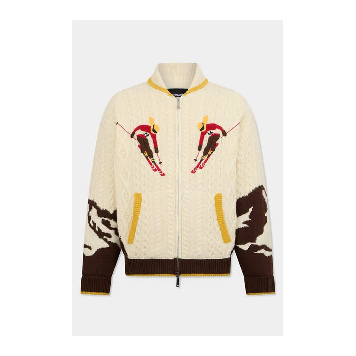 Трикотажна куртка Dsquared2 Snowy Dream Zipped Knit Kaban