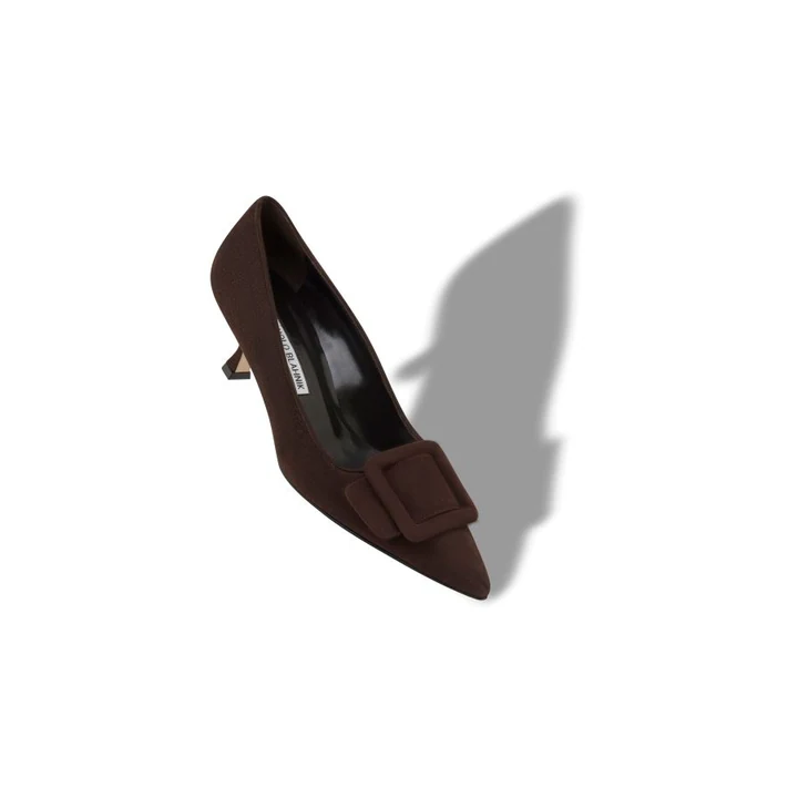 Замшевые туфли Manolo Blahnik Maysalepump с пряжкой