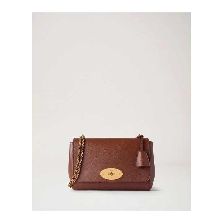 Кожаная сумка Mulberry Medium Lily — Oak Two-Tone Small Classic Grain