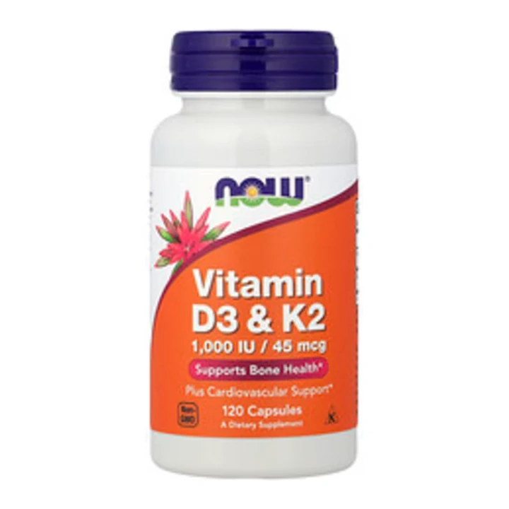 NOW Foods Vitamin D3 & K2, 120 капсул