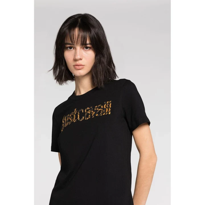 Чорна мінісукня Just Cavalli з логотипом