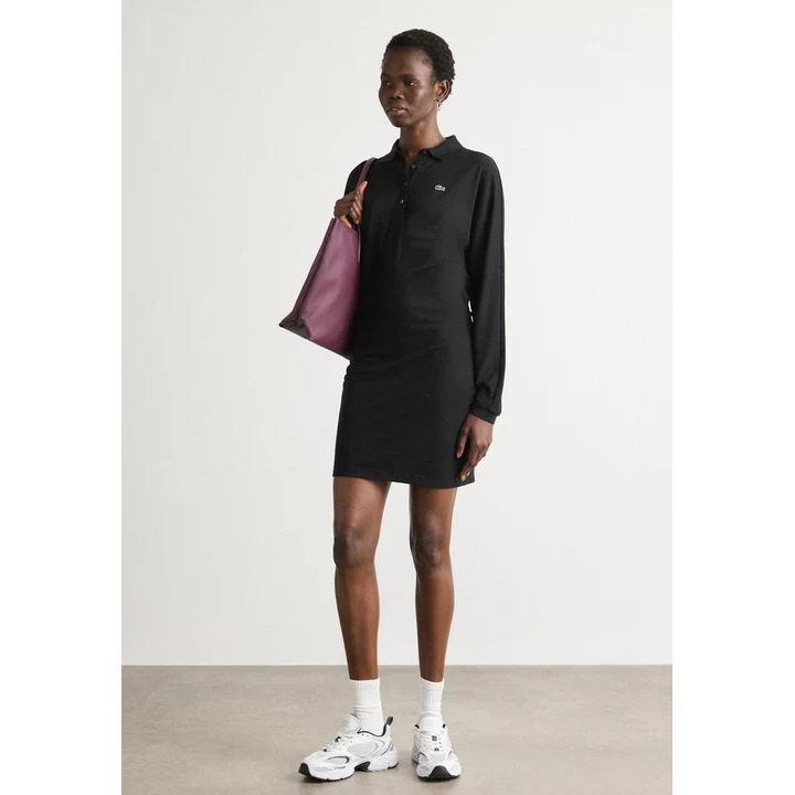 Чорна трикотажна сукня Lacoste