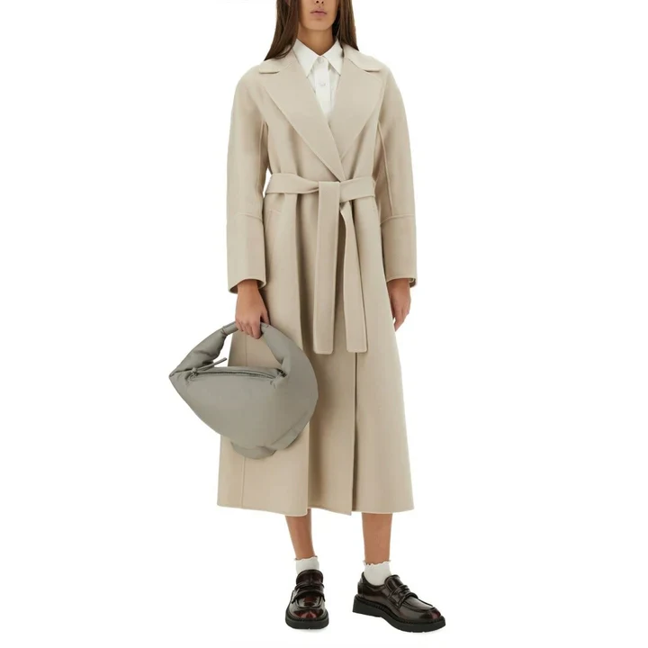 Бежеве вовняне пальто S Max Mara Elisa