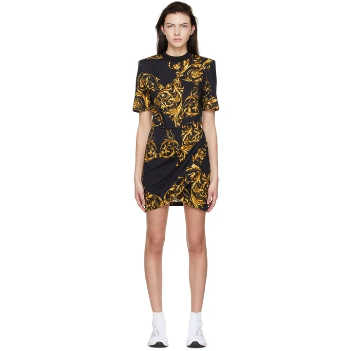 Чёрное платье Versace Barocco