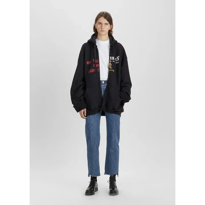 Чорне худі Vetements Heavy Molton