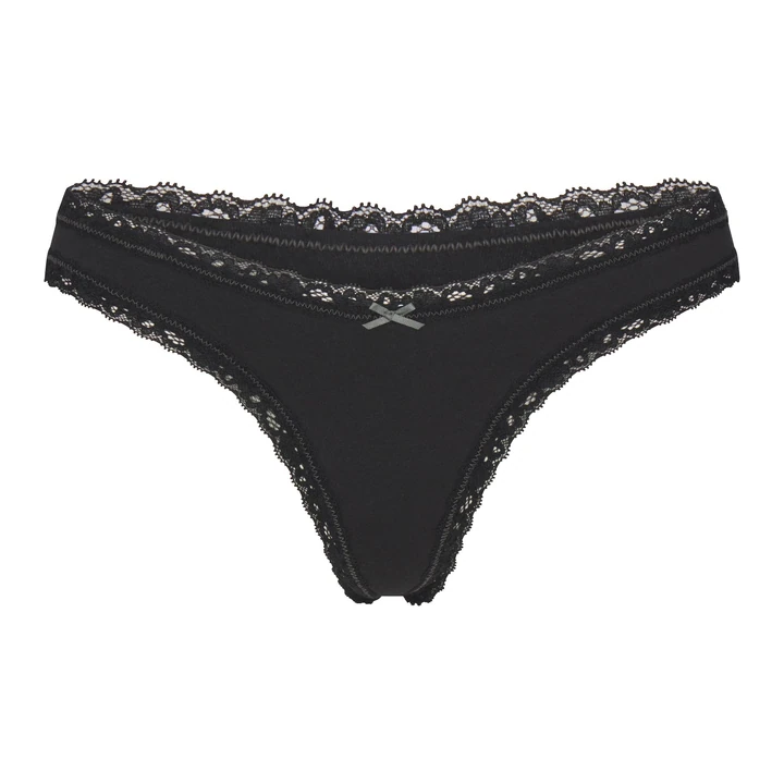 Труси SKIMS Lightweight Cotton Lace Thong