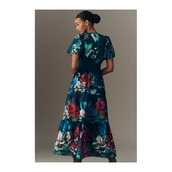 Бархатное макси-платье Anthropologie Somerset