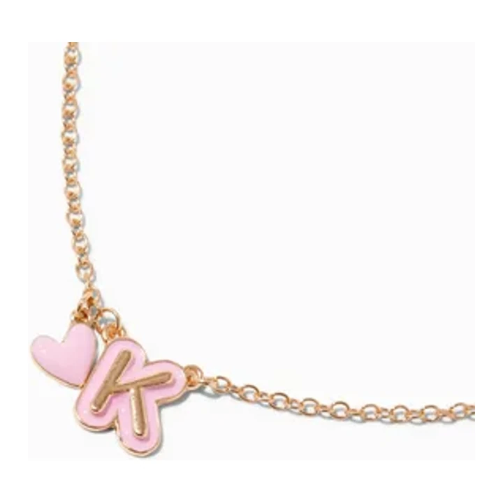 Кулон Claire’s Pink Heart Initial M