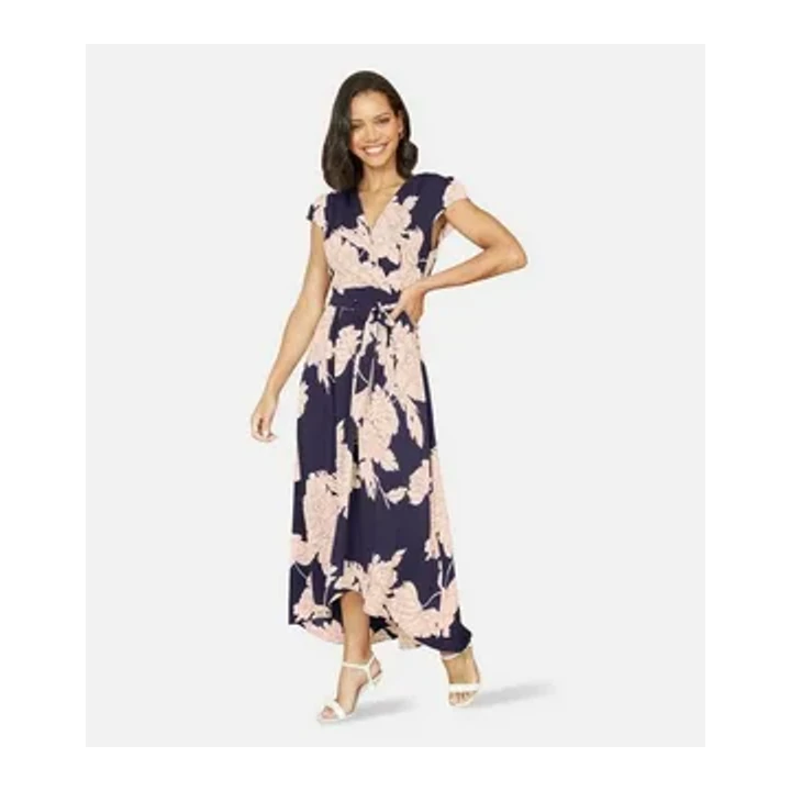 Платье миди с запахом Floral Wrap