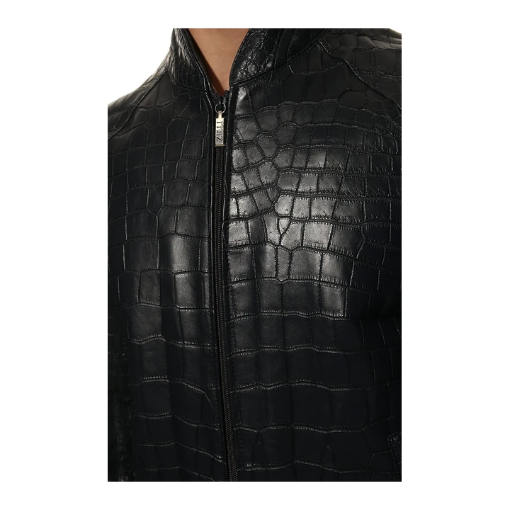 Кожаная куртка Zilli Crocodile Trim