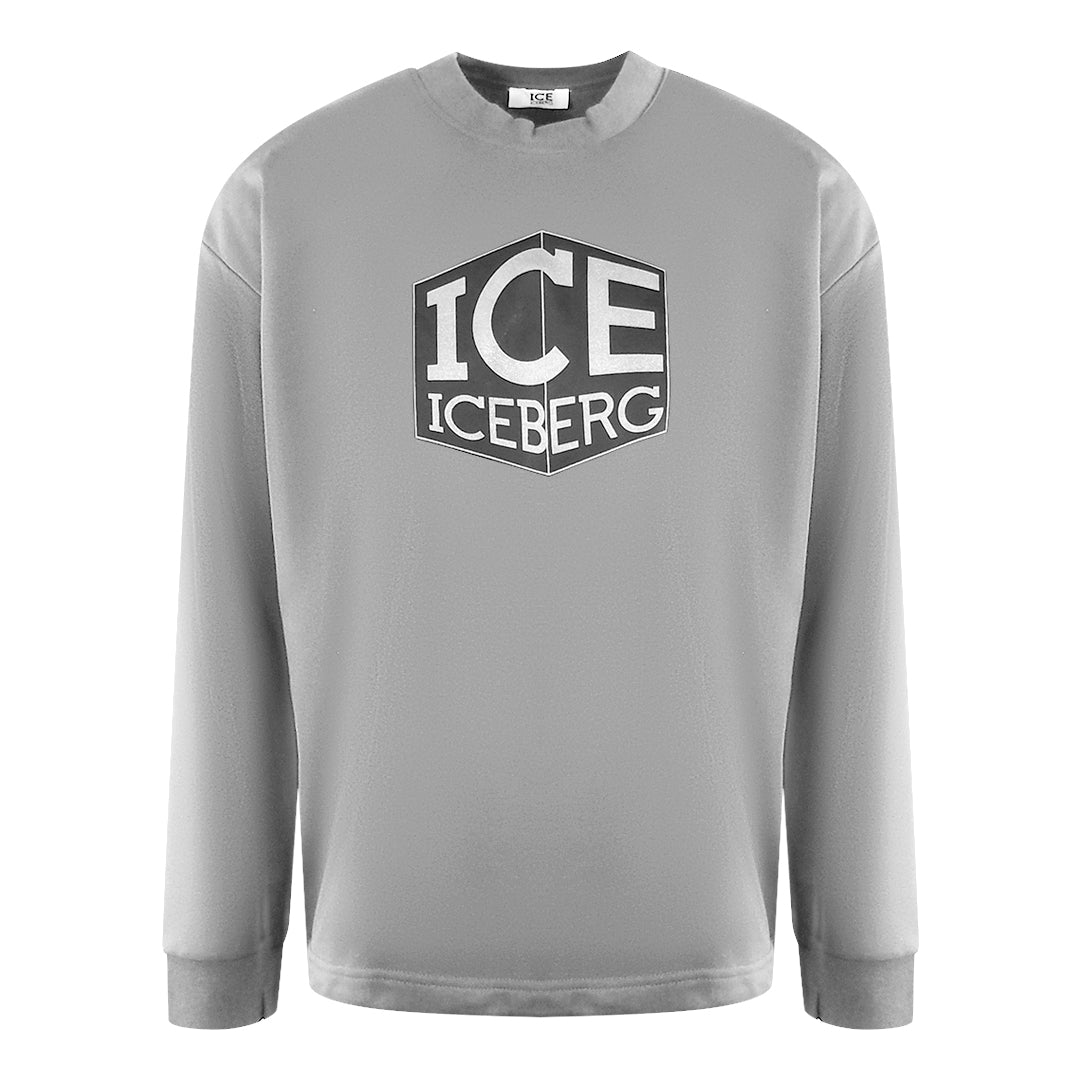 Сірий світшот Iceberg з логотипом