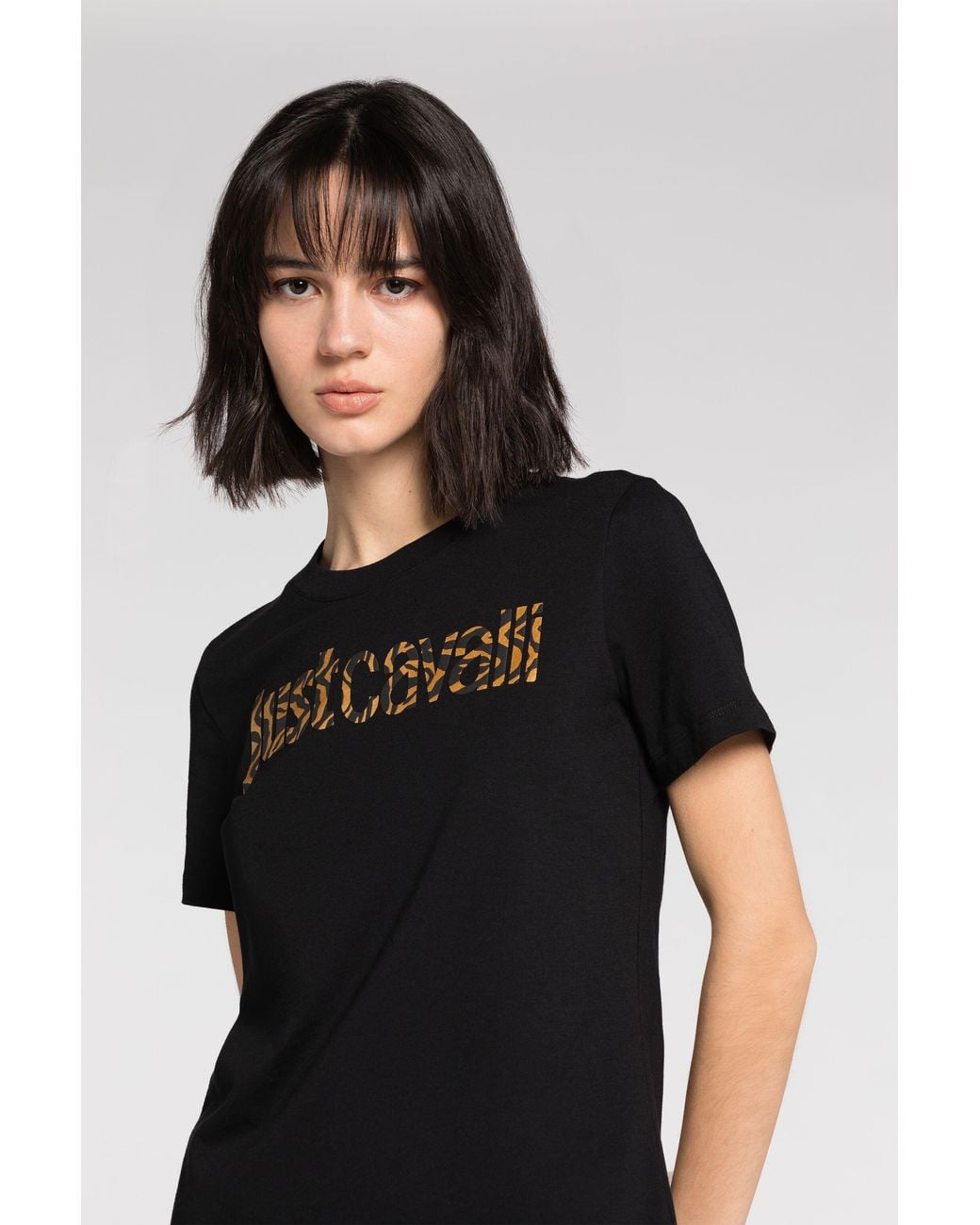 Чорна мінісукня Just Cavalli з логотипом
