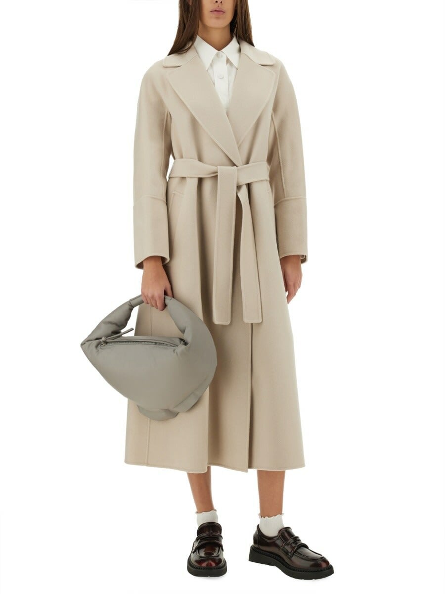 Бежеве вовняне пальто S Max Mara Elisa