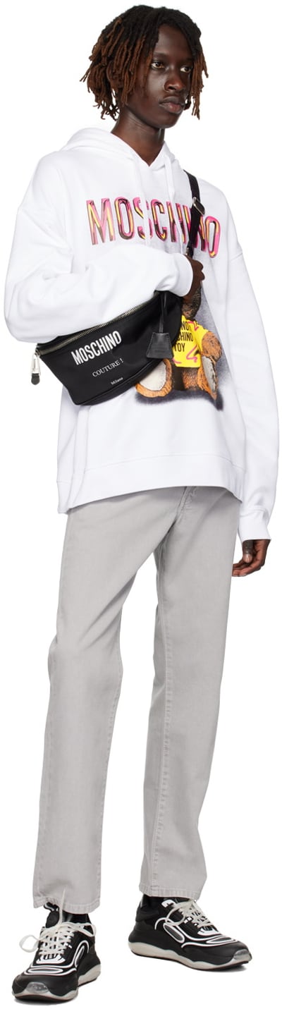 Біле худі Moschino Teddy Bear
