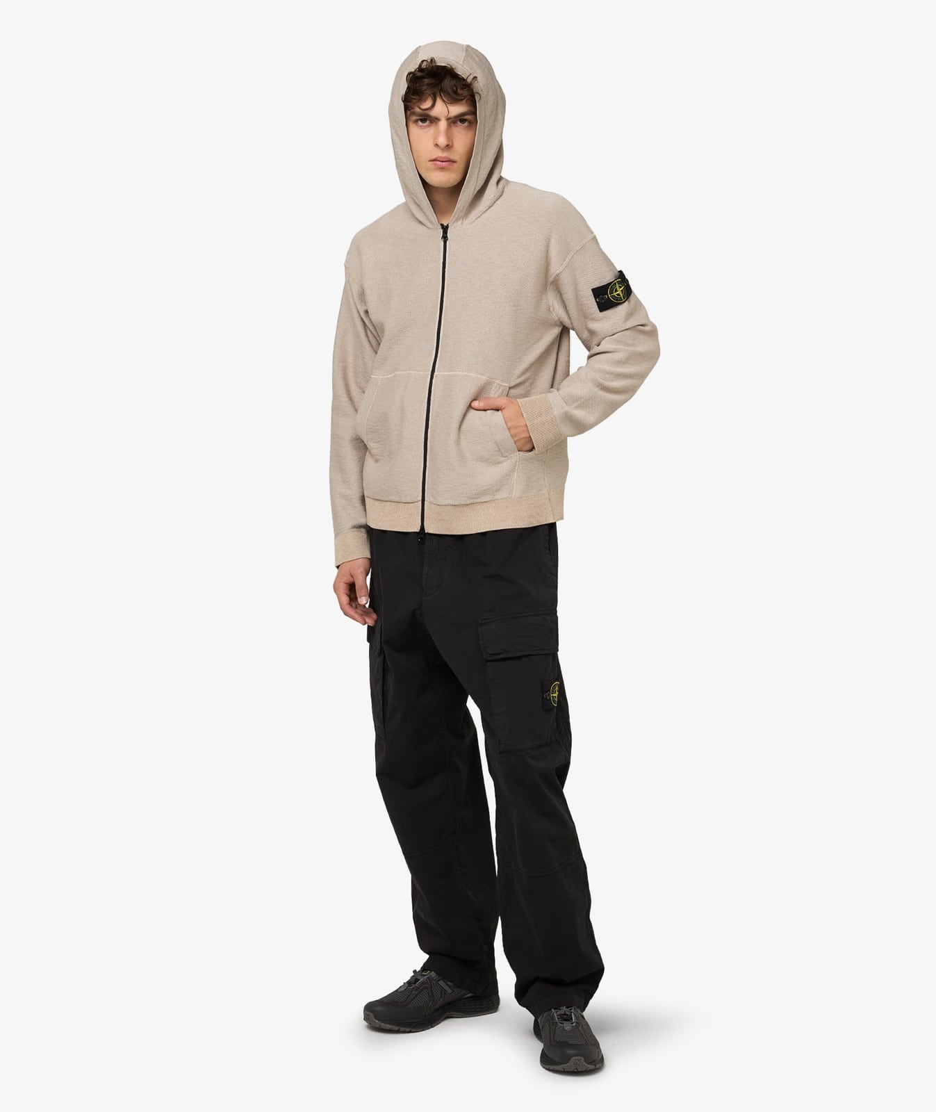 Бежеве худі та карго Stone Island