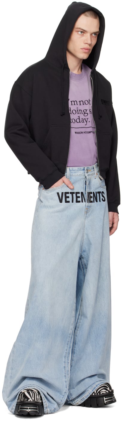 Широкі джинси Vetements із вишитим логотипом