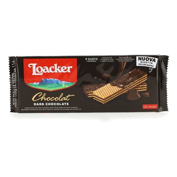 Loacker Dark Chocolate Wafers · 118 g