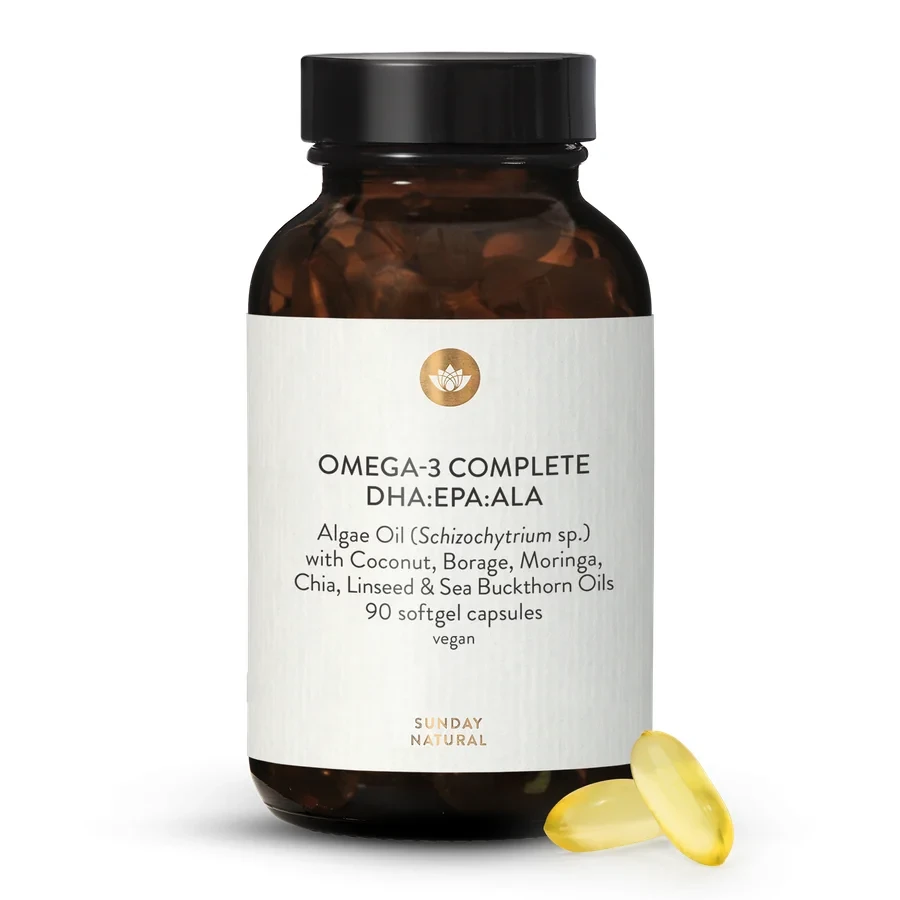 Sunday Natural Omega 3 Complete DHA + EPA + ALA · 90 capsules